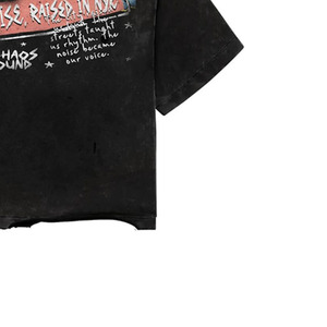 เสื้อยืดโอเวอร์ไซส์สีดำสำหรับผู้ชาย แขนสั้น คอกลม สไตล์สตรีท พิมพ์ลายด้านหลัง ผ้าเจอร์ซีย์คอตตอน 100% - Product Image 2
