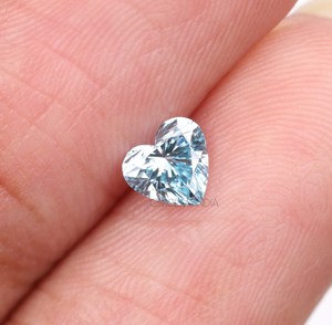 Diamante Cultivado en Laboratorio con Certificación IGI, de 1 a 7 Quilates, Forma de Corazón, Color Azul Agua Fantasía, CVD, para Joyería - Product Image 6