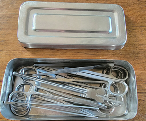 Ensemble de 13 instruments chirurgicaux manuels de base en acier inoxydable de haute qualité pour la pratique de la chirurgie mineure, boîte de formation CE - Product Image 2