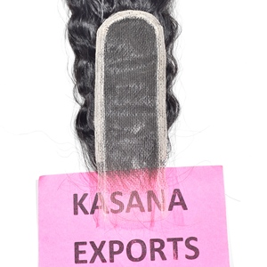 Produit Tendance : Extensions de Cheveux Humains Indiens Remy 2*6 HD Closure Weave Double Drawn Steam Curly Hair Bundles 100g - Product Image 1