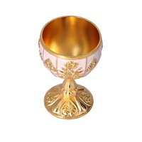 Calice à vin en laiton de haute qualité, plaqué argent, pour la communion, d'inspiration médiévale, calice inspiré de Harry Potter