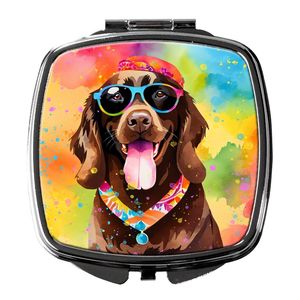 Hippie Dawg Compact <b>Mirror</b> Chocolate Labrador Decorative <b>Pocket</b> Makeup <b>Mirror</b> for Women Girls Travel Makeup <b>Mirror</b> Folding - Product Image 1