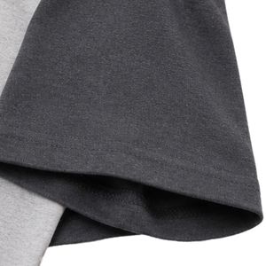 T-shirt décontracté en coton pour femme, gris clair et anthracite, à manches raglan, imprimé floral papillon, col rond, manches courtes, OEM ODM personnalisé - Product Image 4