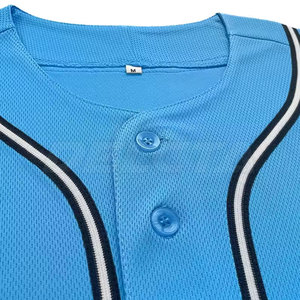 Maillot de baseball de qualité supérieure, couleur personnalisée, service OEM, maillot de baseball uni - Product Image 3