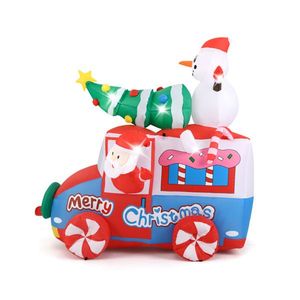 Auto di Babbo Natale Gonfiabile Impermeabile IP44 da 1,8 m con Auto-Gonfiaggio Rapido e 5 Luci LED per Decorazioni Festive da Esterno - Product Image 4