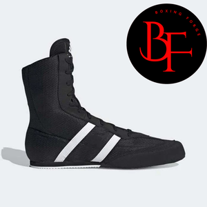 Boxing Forge Chaussures de boxe professionnelles montantes grises respirantes avec semelle antidérapante unisexe pour adulte en cuir véritable - Product Image 1