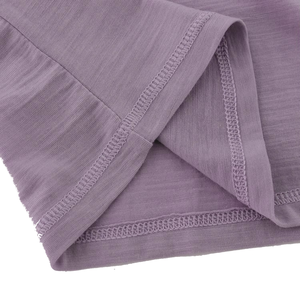 Women's Solid <b>Purple</b> Crew Neck Short Sleeve T Shirt Casual Knitted Summer <b>Top</b> Women's Fashion streetwear tshirt - Product Image 3