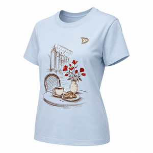 Women's 240 GSM Heavyweight T-Shirt Garment Dyed Vintage Washed Silk/Cotton Crew Neck Loose Fit Plus Size Quick Dry Custom - Product Image 3