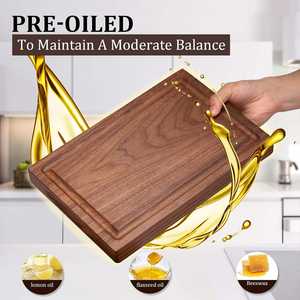 Tabla de cortar de madera maciza gruesa |   Tabla de Cortar Lisa y Pulida para Cortar Carne, Pescado y Verduras - Product Image 5