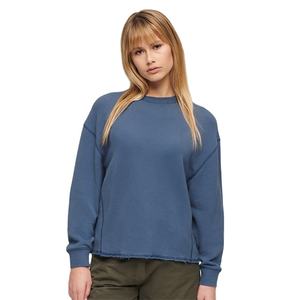 Sweat-shirt pour femme à col rond et manches longues, coupe droite, épaules tombantes, design uni personnalisé, vêtements d'hiver tendance, vente chaude 2024 - Product Image 5
