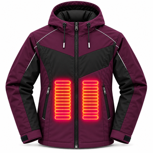 Veste à capuche chauffante USB personnalisée, veste thermique alimentée par batterie pour l'hiver, vêtement d'extérieur, contrôle intelligent de la température, pour hommes et femmes - Product Image 1