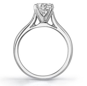 Anillo de Moissanita de Corte Redondo, Plata de Ley 925, Chapado en Oro Blanco, Anillo de Compromiso, Anillo de Boda, Regalo de Aniversario, Joyería Fina - Product Image 3