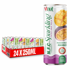 Quantité minimale de commande bas et échantillon gratuit 250ml boisson de jus de mangue passion pétillante-usine du Vietnam, services OEM/ODM, marque privée disponible - Product Image 1