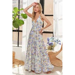 Adora เดรส Cami ลายดอกไม้พร้อมโบว์ด้านหลังรูปแบบที่สำเร็จ - Product Image 2