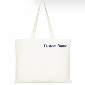 Custom logo <b>Canvas</b> Tote Bag <b>Large</b> Size Shoulder Handle printed Shopping Bag Daily Use <b>Plain</b> White Letter Pattern - Product Image 1