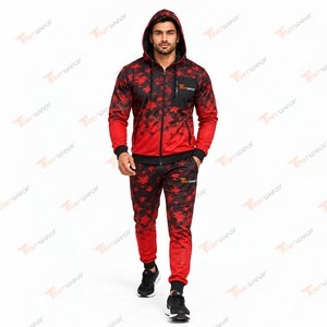 Custom <b>Mens</b> Sublimation Tracksuit Set Full Zip Jacket <b>Pants</b> Athletic Sportswear Training <b>Running</b> Fitness Gym Team Uniform - Product Image 2