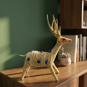 Wholesale Handcrafted Rustic Jute Deer Eco-Friendly Tabletop Decor Figurine Living Room Orissa SSD Market - Product Image 2