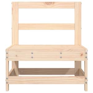 Canapé de jardin en bois naturel massif, construction durable en pin et contreplaqué - Product Image 4