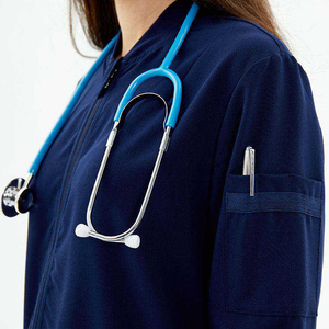 Women's Scrub Jacket Hospital Scrubs Unisex Comfortable Zipper Nursing Jacket Medical Scrubs Jackets - Product Image 5