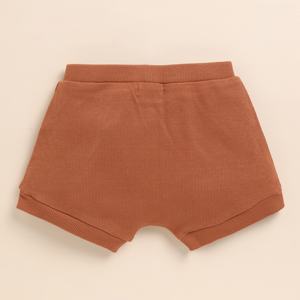 Short à cordon en bambou bio de qualité supérieure couleur gingembre pour bébé pantalons et shorts confortables - Product Image 2