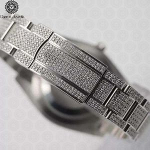 Montre de luxe pour homme Charm Jewells, bracelet en acier inoxydable 20 mm, mouvement mécanique, cadran 40 mm, résistance à l'eau 10 bars, fermoir pliant - Product Image 5