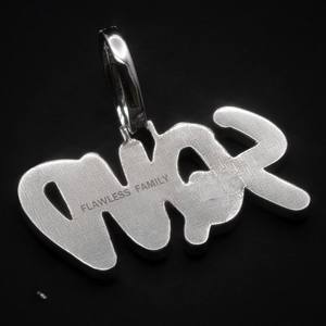 จี้ห้อยคอฮิปฮอปทันสมัยชุบโรเดียมพร้อมตัวอักษรชื่อสั่งทำประดับโมอิสซาไนต์ เงินแท้ 925 - Product Image 3