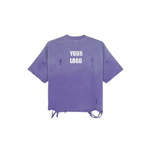 Nouveau T-shirt court et ample pour hommes, 100% Coton, délavé effet soleil usé, style boxy, vente en gros, fabricant de t-shirts - Product Image 6