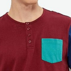 Good Quality Loose ringer o neck t <b>shirt</b> Best Selling Products Wholesale <b>Men</b> Cotton Custom Made T <b>Shirt</b> <b>With</b> Contrast <b>Pocket</b> - Product Image 3