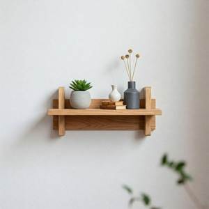 Solid Wood Wall <b>Shelves</b> For Home Decoration Floating Storage Display Books Plants Frames And Accessories - Product Image 2