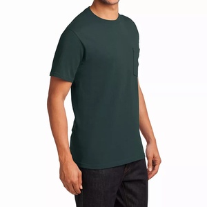 Camiseta de algodón de 180 gsm estilo pocket con etiquetas personalizadas para hombre, disponible al por mayor para uso en streetwear y marcas. - Product Image 4