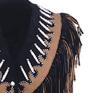 <b>Womens</b> Western <b>Leather</b> Fringe Vest Sleeveless Cowboy <b>Jacket</b> Suede Tassel Motorcycle Rodeo Festival Fashion Premium OEM - Product Image 3