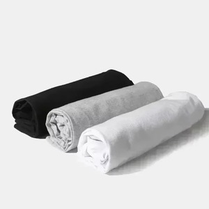 T-shirt blanc slim fit pour homme, sportif, tricoté, manches courtes, col rond, 100% coton, respirant, écologique, séchage rapide - Product Image 4