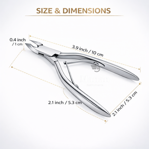 Pince à cuticules professionnelle en acier inoxydable de haute qualité, à mâchoires de précision de 4 mm, outil de manucure et pédicure pour les doigts, logo personnalisé OEM - Product Image 3