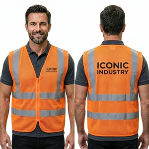 High Quality Men's Hi Vis Winter Workwear Safety Vest ANSI Class 2 <b>LED</b> Flash <b>Waterproof</b> Polyester Mesh Quick Dry Breathable - Product Image 6