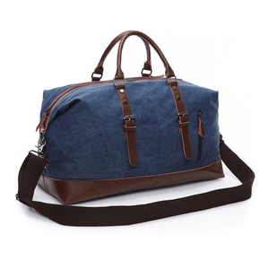 Sac de voyage en toile avec fermeture éclair, durable, marron, bleu, vert, gris, bleu foncé - Product Image 2