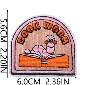 Wholesale Custom Embroidery Patches Iron On Music Graphic Patch 3D Embroidered Fabric Badge for Hats Bags <b>Jackets</b> DIY Clothing - Product Image 6