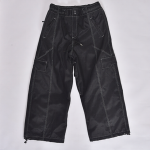 Contrast Stitch Black <b>Pants</b> Featuring Waist Belt Loops Air Vents Warm Lining Zipper Pockets Secure <b>Boot</b> Gaiters - Product Image 1