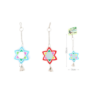 Yommy Bird Toy <b>Mirror</b> <b>Star</b> Shape 20cm Hanging Accessory For Cages - Product Image 3