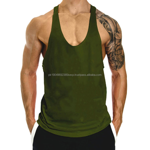 Débardeur décontracté pour homme 100% coton, tricoté épais, à épaules larges, respirant, sans manches, pour le sport, le gym, T-shirt 3D - Product Image 3