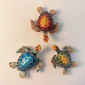Figura de Tortuga Marina de Resina Pintada a Mano de Alta Calidad, Diseño Costero, Adorno de Animal Marino, Recuerdo Náutico, Decoración para el Hogar, Regalo - Product Image 5