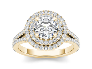Anillo Clásico de Oro Sólido de 14K con Diamante Cultivado en Laboratorio de 1 Quilate, Corte Brillante Redondo VS VVS EF, para Uso Diario, Bodas y Estilo Moderno - Product Image 1