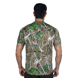 Camiseta de Manga Corta con Camuflaje para Hombre, 100% Algodón, Tejido Transpirable, Corte Regular, Cuello Redondo, Estampada - Product Image 2