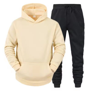 Wholesale Fashion OEM Winter High Quality Solid Fleece Hooded <b>Tracksuits</b> Acid Wash Breathable Casual Printed Polyester/Cotton - Product Image 1