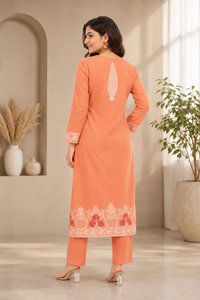 Pure Cotton 100% <b>Women</b> Traditional <b>Kurta</b> Pant Dupatta Set Indian Ethnic Wear Regular Fit Casual Party Wear Set <b>for</b> All Seasons - Product Image 2
