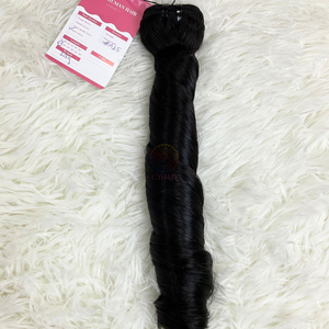 Paquetes de cabello humano rizado Fumi Pixie Super Hot Super Double Drawn con extensiones de cabello rizado humano vietnamita virgen Frontal de encaje - Product Image 5