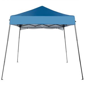 1.8*1.8m di plastica nera spruzzata tubo di ferro da un lato zaino zaino smussato in tessuto Oxford pieghevole capannone cielo blu pergolato - Product Image 1