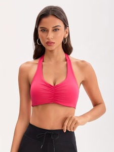 Soutien-gorge de sport sans fil à maintien élevé, écologique, antichoc, push-up, sans couture, respirant, pour l'entraînement - Product Image 1