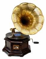 Gramophone vintage en laiton fait main, décoration de nature morte, pour mariage, anniversaire, prompt rétablissement, Diwali, objet décoratif, ensemble de 2 pièces, antique