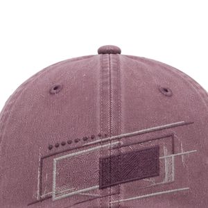 Dusty Mauve Vintage Washed <b>Baseball</b> <b>Cap</b> With Minimal Geometric Print Curved Brim Adjustable Unisex Custom Logo OEM ODM Hat - Product Image 6