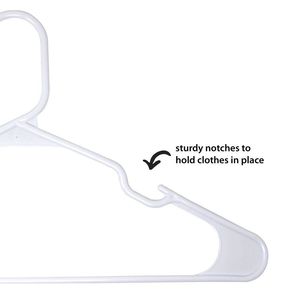 Confezione da 150 Grucce Leggere e Resistenti in Plastica Bianca per Abiti e Esposizione in Negozio - Product Image 6